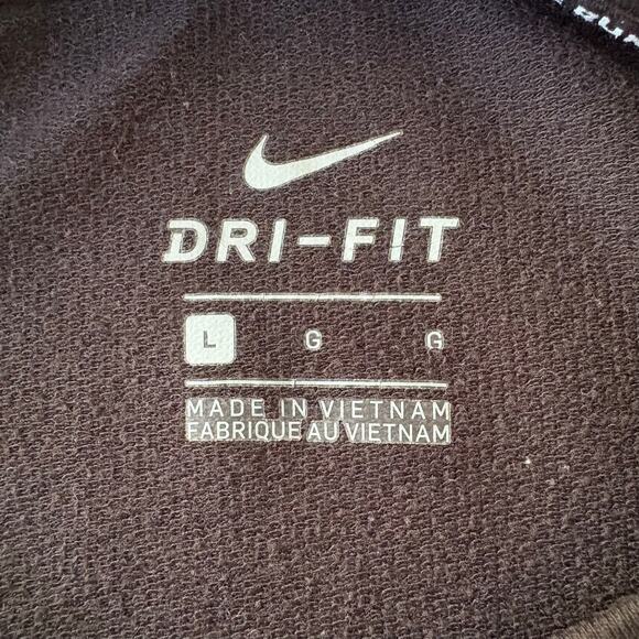 Nike Run Black Sweatshirt L CV8116-010 EUC Thumb Holes - Picture 3 of 7